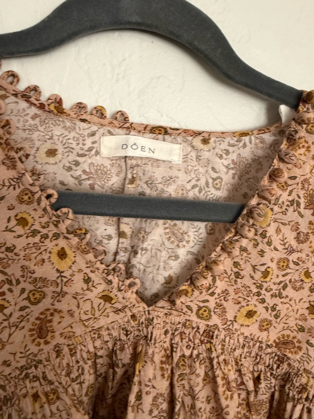 DÔEN Thistle Top in the Jaipur Mustard Floral print size small - Picture 5 of 9